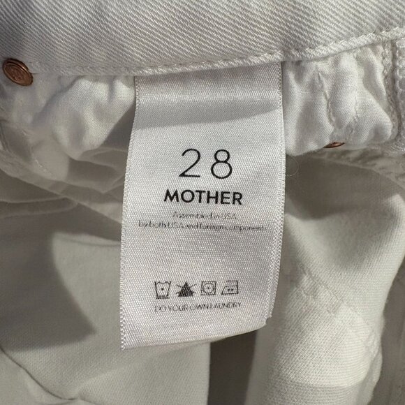 Mother High Waisted Looker Dagger Ankle Fray Glass Slipper Jeans Women's Size 28 - Picture 4 of 8